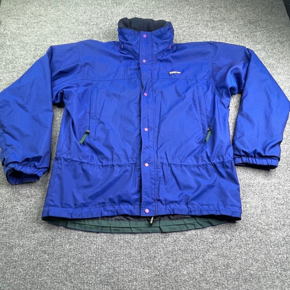 Patagonia Jacket Mens Medium Blue Ripstop Full Zip Mesh Lined Vintage RN 51884